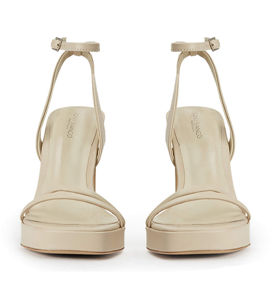 Zapatos Plataforma Tony Bianco Dandy Vanilla Capretto 11.5cm Blancas | COEAH12935