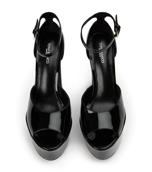 Zapatos Plataforma Tony Bianco Jayze Black Charol 14cm Negras | COXBR34432