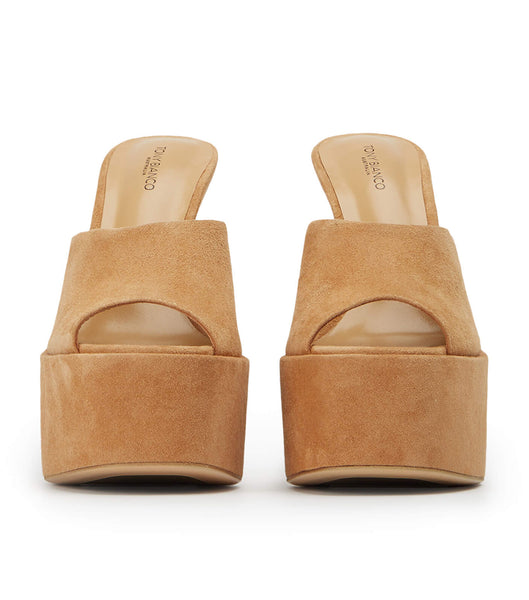 Zapatos Plataforma Tony Bianco Jordyn Butterscotch Gamuza 15cm Marrones | BCOSD32919