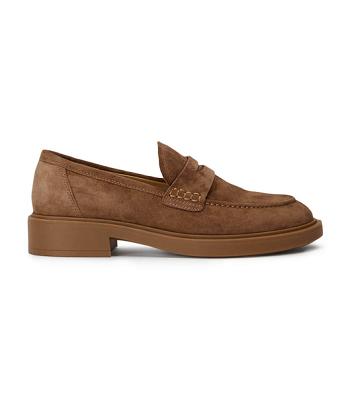 Loafers Tony Bianco Cherish Saddle Gamuza 4.5cm Marrones | COIIZ86938