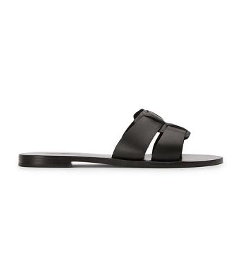 Sandalias Planas Tony Bianco Force Black 1cm Negras | FCOHY59956