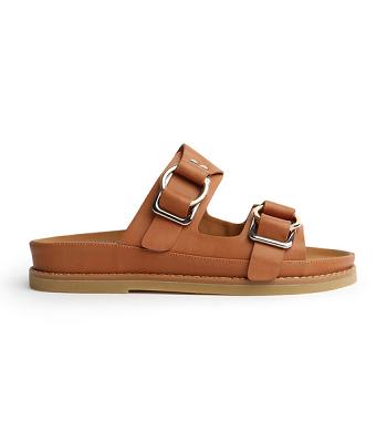 Sandalias Planas Tony Bianco Hunter Tan Como 3.5cm Marrones | COJKU85501