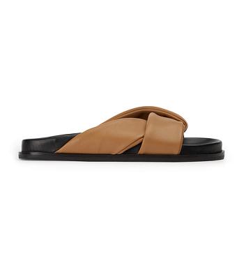 Sandalias Planas Tony Bianco Lora Biscuit Nappa 1.5cm Amarillo | LCOTR28718