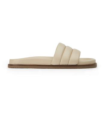 Sandalias Planas Tony Bianco Lucas Vanilla Nappa 1.5cm Amarillo Claro | CODYB95217