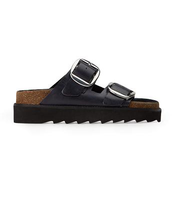 Sandalias Planas Tony Bianco Marty Black Wax Negras | ZCONQ21378