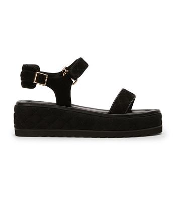 Sandalias Tony Bianco Zahara Black Gamuza 6cm Negras | GCOUC20170