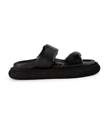 Sandalias de Diapositivas Tony Bianco June Black Nappa 3cm Negras | YCOVQ36557