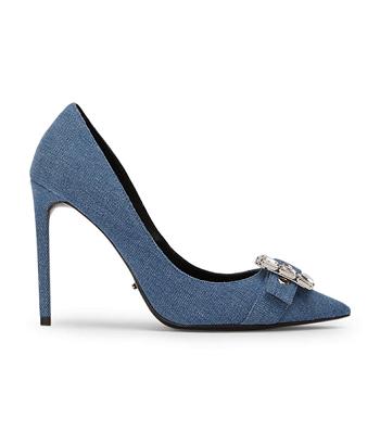 Tacones Brillantes Tony Bianco Abbey Washed Denim 10.5cm Azules | COJVR18699