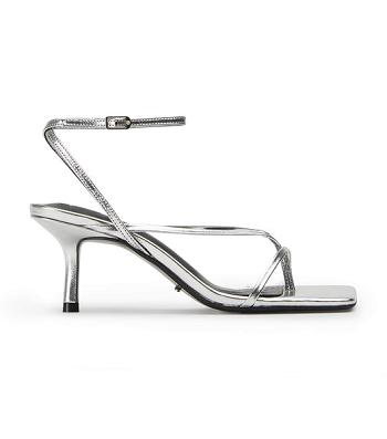 Tacones De Novia Tony Bianco Avi Silver Foil 6.5cm Plateadas | ZCOMJ69311