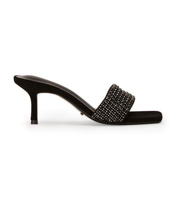 Tacones de evento Tony Bianco Amos Black Crystal/Black Gamuza 6.5cm Negras | COJKU16877