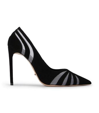 Tacones de evento Tony Bianco Arrow Black Gamuza 10.5cm Negras | QCOWA80442