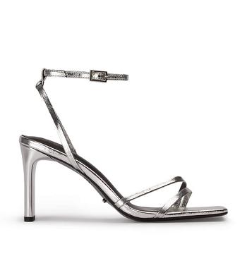 Tacones de evento Tony Bianco Corso Silver Foil 8.5cm Plateadas | ACOWC96602