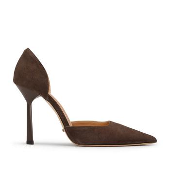 Tacones de evento Tony Bianco Gala Espresso Gamuza 10cm Chocolate | COCVG62202