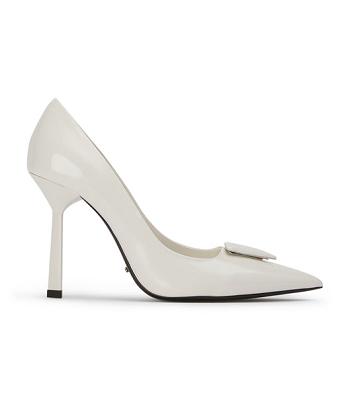 Tacones de evento Tony Bianco Gema White Hi Shine 10cm Blancas | COQCS51881