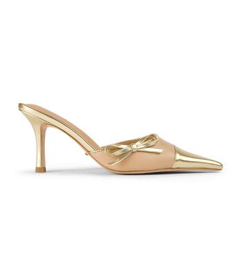 Zapatos Court Tony Bianco Shirley Beech/Gold 8cm Doradas | XCOGW74898