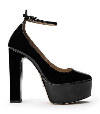 Zapatos Plataforma Tony Bianco Jaguar Black Charol 14cm Negras | XCOGW13358